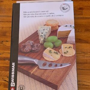 Acacia Cheese Board Set with Stainless Steel  Knife